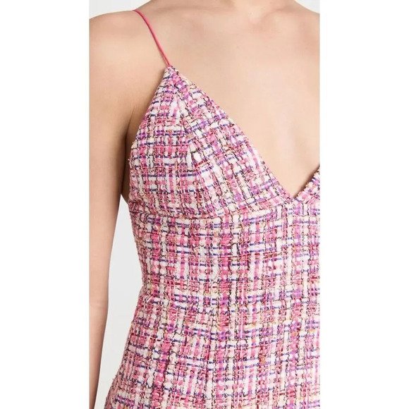 Alice + Olivia NEW Women's Carli Tweed Minidress Size 14 In Pink Designer - Picture 4 of 14